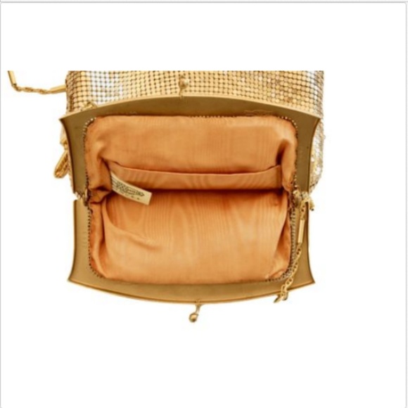 Vintage Whiting Davis Evening Bag Gold Mesh Glamour Retro 1940s Frame Bag - Picture 6 of 7